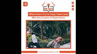 Interns try to copy their seniors | experience matters | team fun