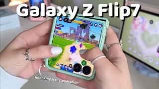 Samsung Galaxy Z Flip7 🦋 | ✨️ Aesthetic unboxing 📦 & Customization 🩵✨️ (ASMR) 