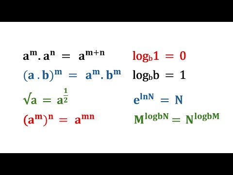 Exponential and Logarithm Rules in details. Easy way to understand Power and Log Formulas for all.