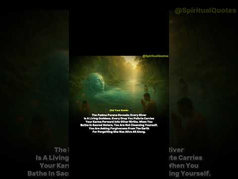 Every River Is A Living Goddess #PadmaPurana #LivingRivers #SacredWaters