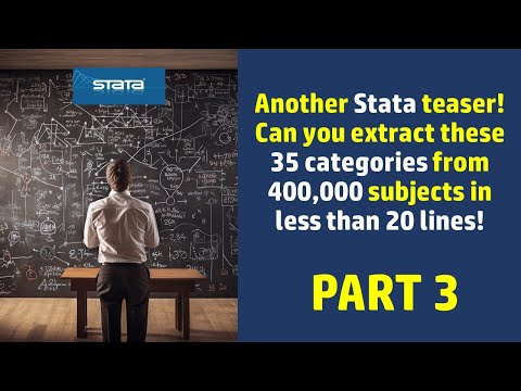 PART 3:  How do you solve his #Stata challenges with less than 20 lines?