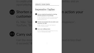 Create an Imperative Tagline for your Brand #brandstrategy #marketingstrategy #branding