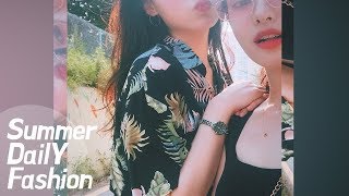 여름패션 유깻잎 Ver. 커플 트윈룩! 레트로 느낌 물씬♥