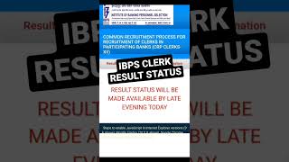 IBSP CLERK RPE RESULT BY LATE EVENING #shorts #ibps2022 #ibpsclerk #sbi #bankaspirant #result