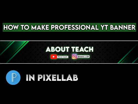 Making YouTube Channel #Banner Art In Pixellab || using pixellab
