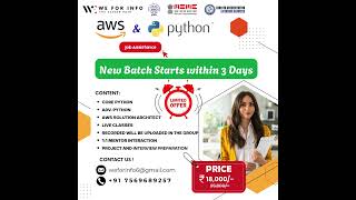 🚀 Master AWS & Python with Job Assistance! 💻🔥