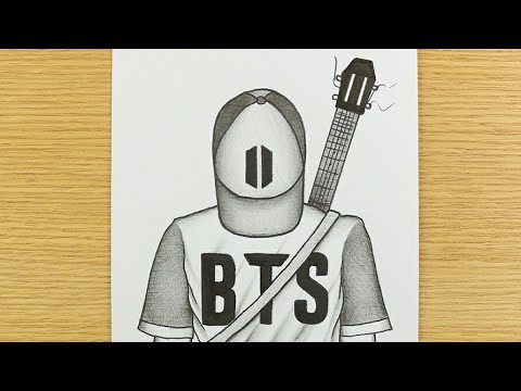 BTS army boy drawing for beginners | BTS drawing video | BTS 그리기