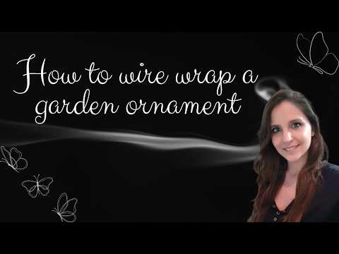 How to wire wrap a garden ornament from rocks.