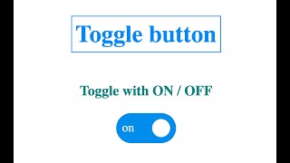 HTML and CSS toggle button