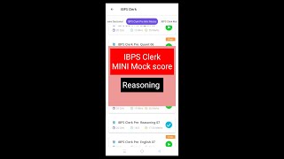 My IBPS Clerk mini mock score📚| *(REASONING)*✍️|#ibpsclerk #mocktestpracticeset #prelims #shorts