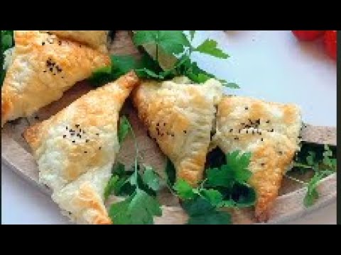 Cheese and spinach puffs - freezer meal prep for Ramadan