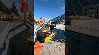 Running the Most Dangerous Squid Game Challenge  #squidgame #squidgamchallenge #funny #vfx #netflix