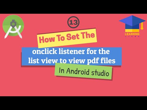 How To Create OnclickListiner For Pdf In a List View | Book App Using Android Studio