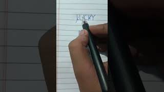 Lucky name logo #viral #logodesignlove #logodrawing #logodesign #calligraphy #famouslogos