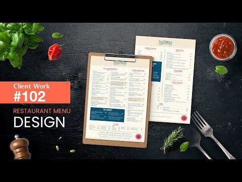 Restaurant Menu Design Showcase | Double-Sided Menu $100 | Before & After Design Process
