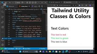 Master Tailwind CSS Utility Classes & Colors | Full Beginner Tutorial (Explained Line by Line)
