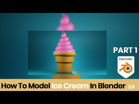 Blender 3d: blender download: how to create  ice cream model in blender