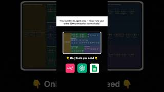 "This AI Agent Does FULL SEO Optimization for You! 🚀" #AI SEO Agent #search #aiworkagency