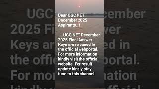 UGC NET December  2025 Final Keys #trending #trendingshorts #viral #viralvideo #viralshorts #result