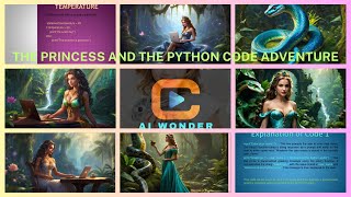 Princess with Python & Python Coding Adventure, AI Animation, Cartoon of wonders