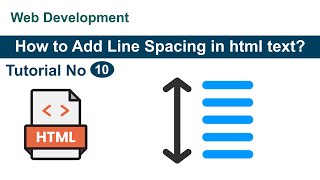 How to Add Line Spacing in HTML? - Web development clip no 10