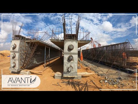 Light Railway Train project - Time lapse- PT Girders