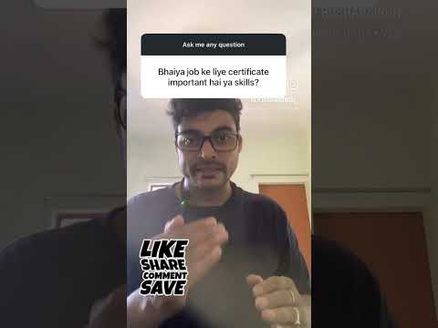 Job ke liye certificate important hai ya skills?🚀 #jobsearch #fresherjobs #motivation #certificate