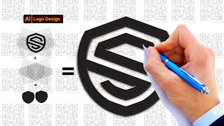 Adobe Illustrator ( Ai ) Logo Design S + SHIELD GRID Logo