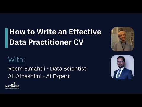 How to Write an Effective Data Practitioner CV - SuDAC Webinar