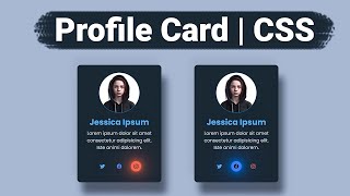 Design a Stunning Profile Card with HTML & CSS 👤 | Modern UI Tutorial  |  #coding #css #tutorial