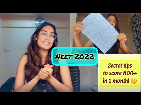 NEET 2022…Last minute tips to SCORE 600+ !!! How to COVER ALL CHAPTERS and REVISE EVERYTHING??