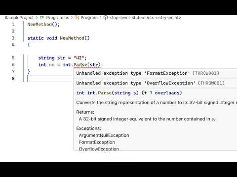 Checked Exceptions analyzer for C# - Handling exceptions