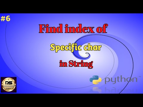 find index of specific character of string in python #6|string function|#CreativeDataScience