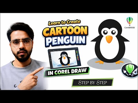 Making Penguin in CorelDraw | CorelDraw Tutorial