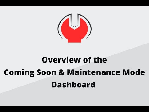 Coming Soon & Maintenance Mode Dashboard overview