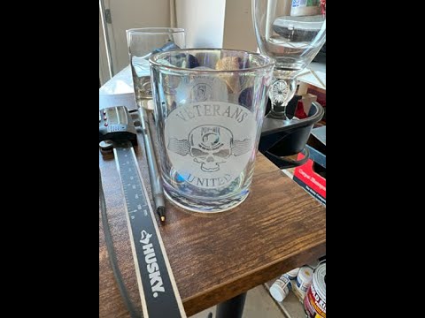 Results Glass engrave with Diode Laser