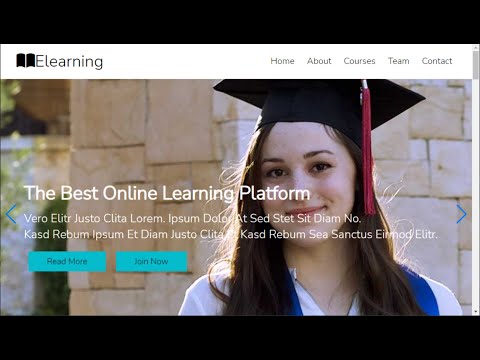 Responsive Multipage Education/Online courses Website Design Using HTML / CSS / JS