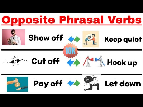 Common Opposite Phrasal Verbs with meaning | Opposite Phrasal Verbs - Opposite Words