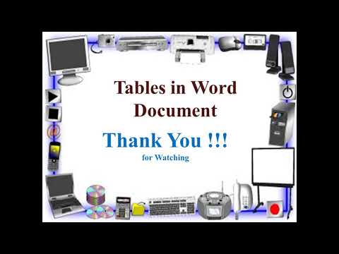 Tables in Word Document Fundamental of ICT how to insert table in word document