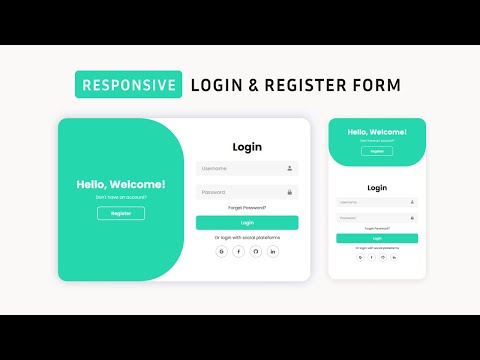 How to make Responsive Login & Register Form Using HTML CSS & Javascript