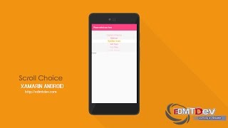 Xamarin Android Tutorial - Scroll Choice