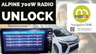 Alpine Radio 700w unlocks code password car available online by ​​⁠@navigationdisk