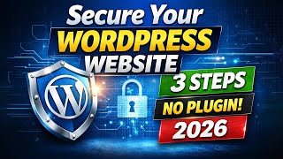 Secure Your WordPress Website in 3 Steps (No Plugin) | WordPress Security 2026