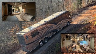 Prevost H3-45 Bus Conversion Tour.  Beautiful Interior!!