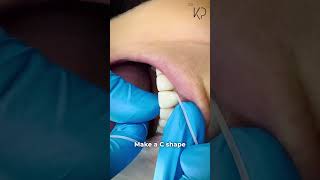 Learn how to floss like a pro with this simple tutorial! #shorts