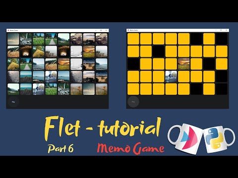 Flet - build Flutter apps in Python GUI [Tutorial] | part 6 | Memo Game