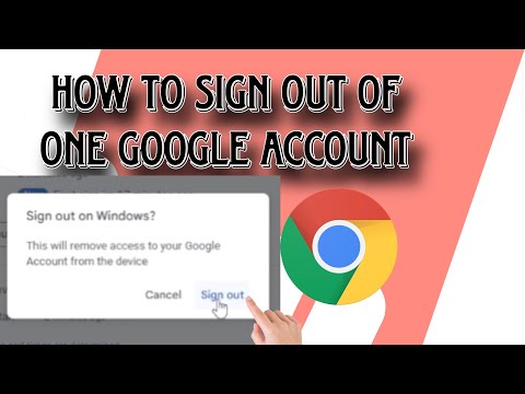 How to Sign Out of One Google Account | Google Sign out of One Account