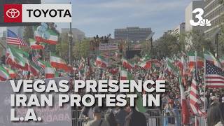 Las Vegans join hundreds of thousands in Los Angeles protest for regime change in Iran