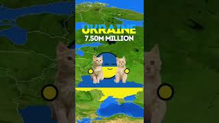 Countries With Most Cats  #shorts #countryballs