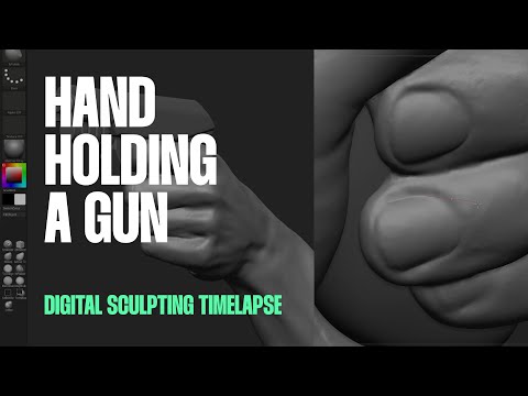 Sculpting Hands - Timelapse (Pose: Holding a gun)